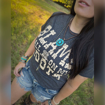 Blame It All On My Roots Soft Graphic Tee: Charcoal / M